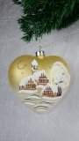 HEART Christmas Hand Painted LED Decoration