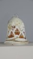 White Christmas Hand Painted Glass Bell
