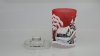 Christmas Decorated Glass Cylinder for Tea Light Red Sc 02