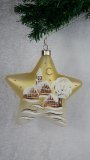 Christmas Decorated Hand Painted and LED illuminated Star Gold Class 01