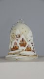 White Christmas Hand Painted Glass Bell