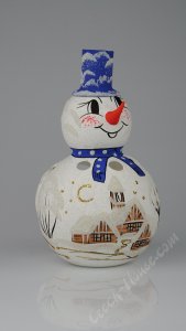 Snowman Tealight Holder - Blue