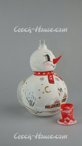 Snowman Tealight Holder - Red