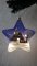 Christmas Decorated Hand Painted and LED illuminated Star Blue Class 01