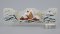 Christmas Hand Painted Glass Tube for 2 Tealights White Class 02