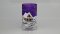 Christmas Decorated Glass Cylinder for Tea Light Purple Lux 02