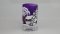 Christmas Decorated Glass Cylinder for Tea Light Purple Sc 02