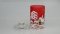 Christmas Decorated Glass Cylinder for Tea Light Red Lux 01