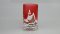 Christmas Decorated Glass Cylinder for Tea Light Red Class 02