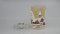 Christmas Decorated Glass Cylinder for Tea Light Gold Class 01