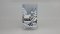 Christmas Decorated Glass Cylinder for Tea Light, Light Blue(greyish) Sc 02