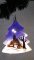 Christmas Decorated Hand Painted and LED illuminated Christmas Tree Blue Class 01