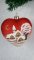 Christmas Decorated Hand Painted and LED illuminated Heart Red Class 01